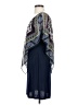 Agenda 100% Polyester Paisley Blue Cocktail Dress Size S - photo 5