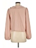 Black Tape_ 100% Polyester Pink Long Sleeve Blouse Size M - photo 2
