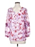 Calvin Klein 100% Polyester Purple 3/4 Sleeve Blouse Size S - photo 1