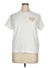 Assorted Brands Hearts Ivory Short Sleeve T-Shirt Size XL - photo 1