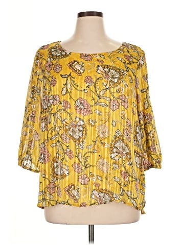 retrology 3/4 Sleeve Blouse (view 1)