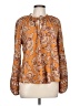 Evereve Paisley Orange Long Sleeve Blouse Size L - photo 1