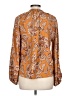 Evereve Paisley Orange Long Sleeve Blouse Size L - photo 2