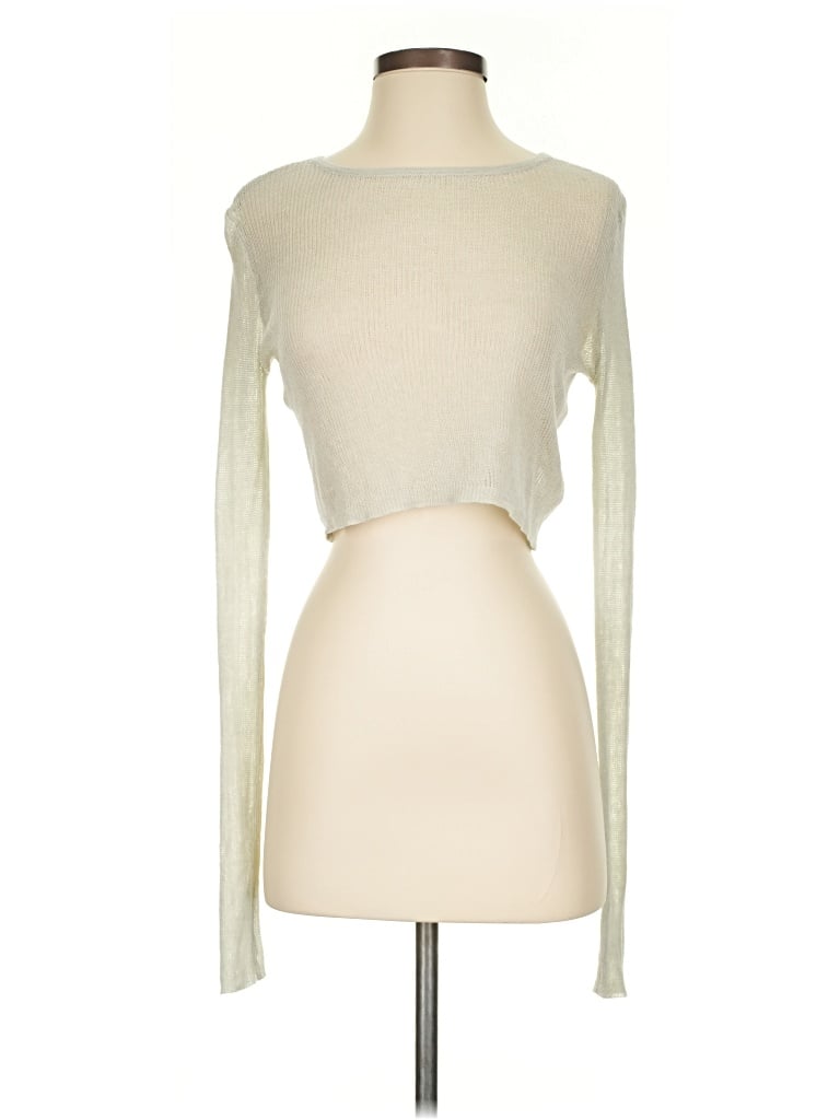 Pre-owned All Things Golden Cardigan Sweater In White