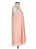 Three Eighty Two 100% Polyester Solid Pink Casual Dress Size S - photo 4