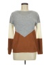 Unbranded 100% Acrylic Color Block Brown Pullover Sweater Size M - photo 1