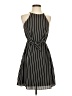 Soprano 100% Polyester Stripes Black Casual Dress Size XS - photo 1