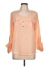 Mine 100% Polyester Orange 3/4 Sleeve Blouse Size L - photo 1