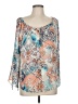 AGB 100% Polyester Teal 3/4 Sleeve Blouse Size M - photo 1