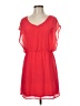 Buttons Solid Red Pink Casual Dress One size - photo 1