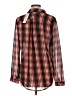 ABS Allen Schwartz 100% Polyester Plaid Red Long Sleeve Blouse Size M - photo 2