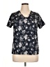 Unbranded Black Blue Short Sleeve Blouse Size XL - photo 1