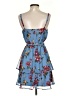 Crystal Doll 100% Polyester Floral Blue Cocktail Dress Size S - photo 2