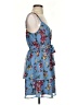 Crystal Doll 100% Polyester Floral Blue Cocktail Dress Size S - photo 4