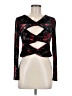 autumn adeigbo Black Red Long Sleeve Top Size 8 - photo 1