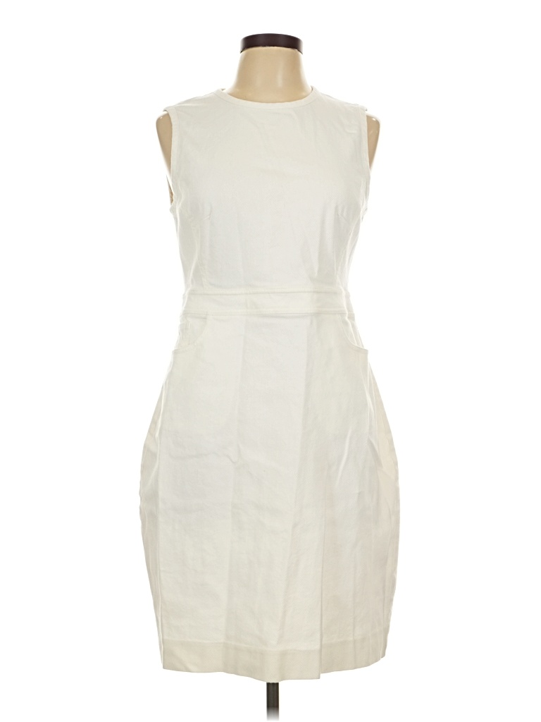 Pre-owned Jcrew Casual Dress In White