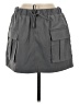 Shein 100% Polyester Solid Gray Casual Skirt Size 8 - 10 - photo 1