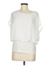 Joseph A. 100% Polyester White Ivory Short Sleeve Blouse One size - photo 1