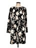 Apt. 9 Print Black Casual Dress Size L - photo 1