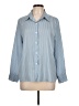 Unbranded 100% Polyester Stripes Blue Long Sleeve Blouse Size L - photo 1