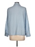 Unbranded 100% Polyester Stripes Blue Long Sleeve Blouse Size L - photo 2