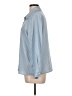 Unbranded 100% Polyester Stripes Blue Long Sleeve Blouse Size L - photo 5