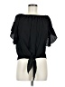 Assorted Brands 100% Polyester Black Short Sleeve Blouse Size M - photo 1