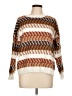 Lety & Me Chevron-herringbone Brown Pullover Sweater Size L - photo 1