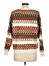 Lety & Me Chevron-herringbone Brown Pullover Sweater Size L - photo 2