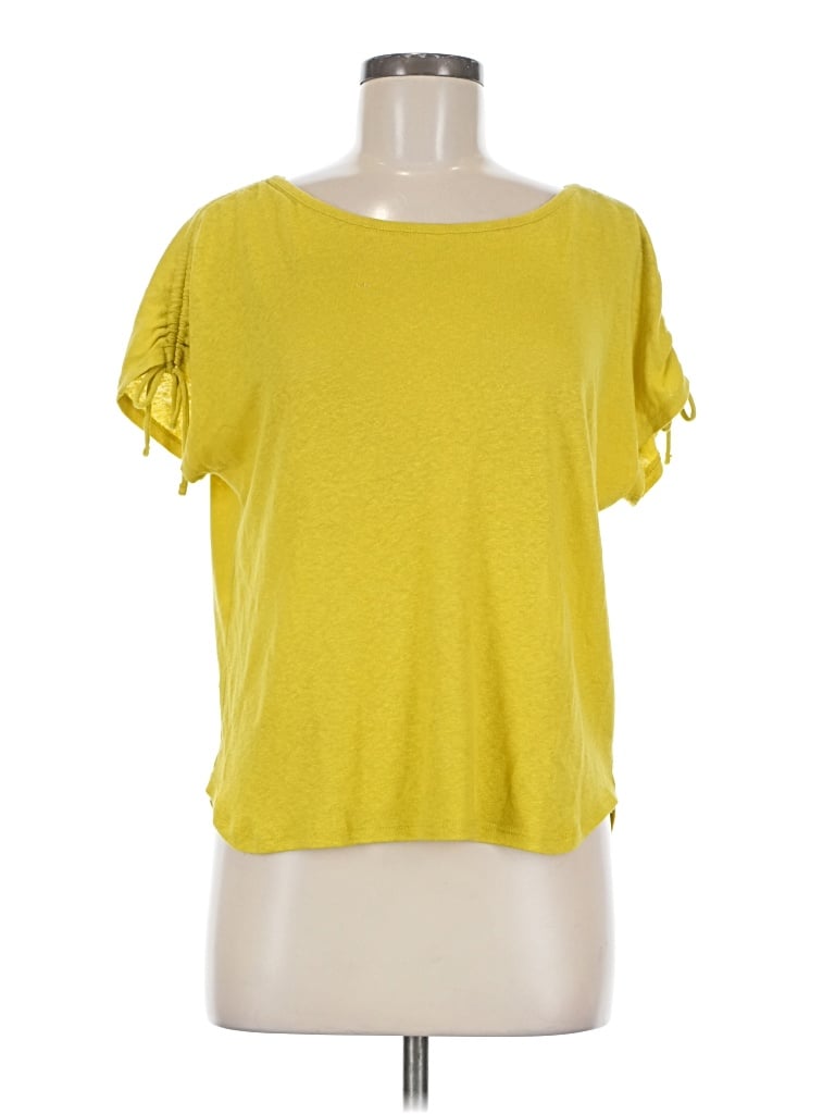 Pre-owned J By Joie Short Sleeve T-shirt In Yellow