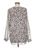CAbi 100% Polyester Animal Print Silver Long Sleeve Blouse Size M - photo 2