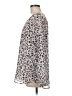CAbi 100% Polyester Animal Print Silver Long Sleeve Blouse Size M - photo 5