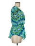 Whats Hot Green Short Sleeve Blouse Size M - photo 4