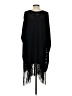 BCBGMAXAZRIA Solid Black Poncho Size XS - photo 2