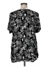 Catherines 100% Rayon Paisley Black Short Sleeve Blouse Size 0X - photo 2