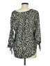 Fun2Fun 100% Polyester Animal Print Green 3/4 Sleeve Blouse Size M - photo 2