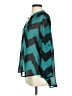 Absolutely Famous Chevron-herringbone Teal 3/4 Sleeve Blouse Size S - photo 5