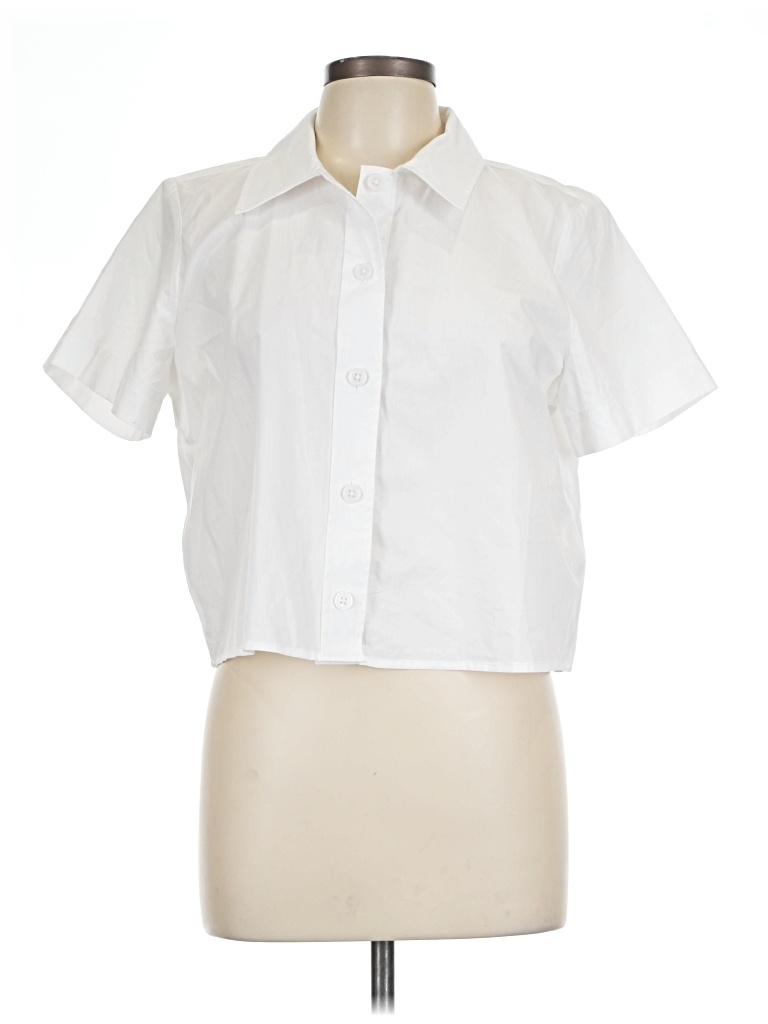 Pre-owned Jcrew Short Sleeve Polo Shirt In White