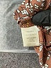 Max Studio 100% Polyester Floral Brown Long Sleeve Blouse Size L - photo 8
