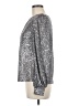 She + Sky 100% Polyester Metallic Silver Long Sleeve Blouse Size M - photo 5