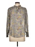 alex & lili 100% Polyester Paisley Gray Long Sleeve Blouse Size L - photo 1