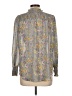 alex & lili 100% Polyester Paisley Gray Long Sleeve Blouse Size L - photo 2