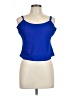 DKNY 100% Polyester Blue Sleeveless Top Size L - photo 1