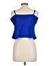DKNY 100% Polyester Blue Sleeveless Top Size L - photo 2