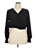 Ultra Flirt 100% Polyester Black Long Sleeve Blouse Size XL - photo 1