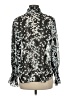 Chico's Floral Silver Long Sleeve Blouse Size Med (1) - photo 2