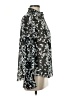 Chico's Floral Silver Long Sleeve Blouse Size Med (1) - photo 4