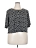 Madison Leigh Polka Dots Black Short Sleeve Blouse Size 22W - photo 1