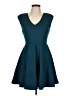 Forever 21 Solid Teal Cocktail Dress Size L - photo 1