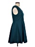 Forever 21 Solid Teal Cocktail Dress Size L - photo 4